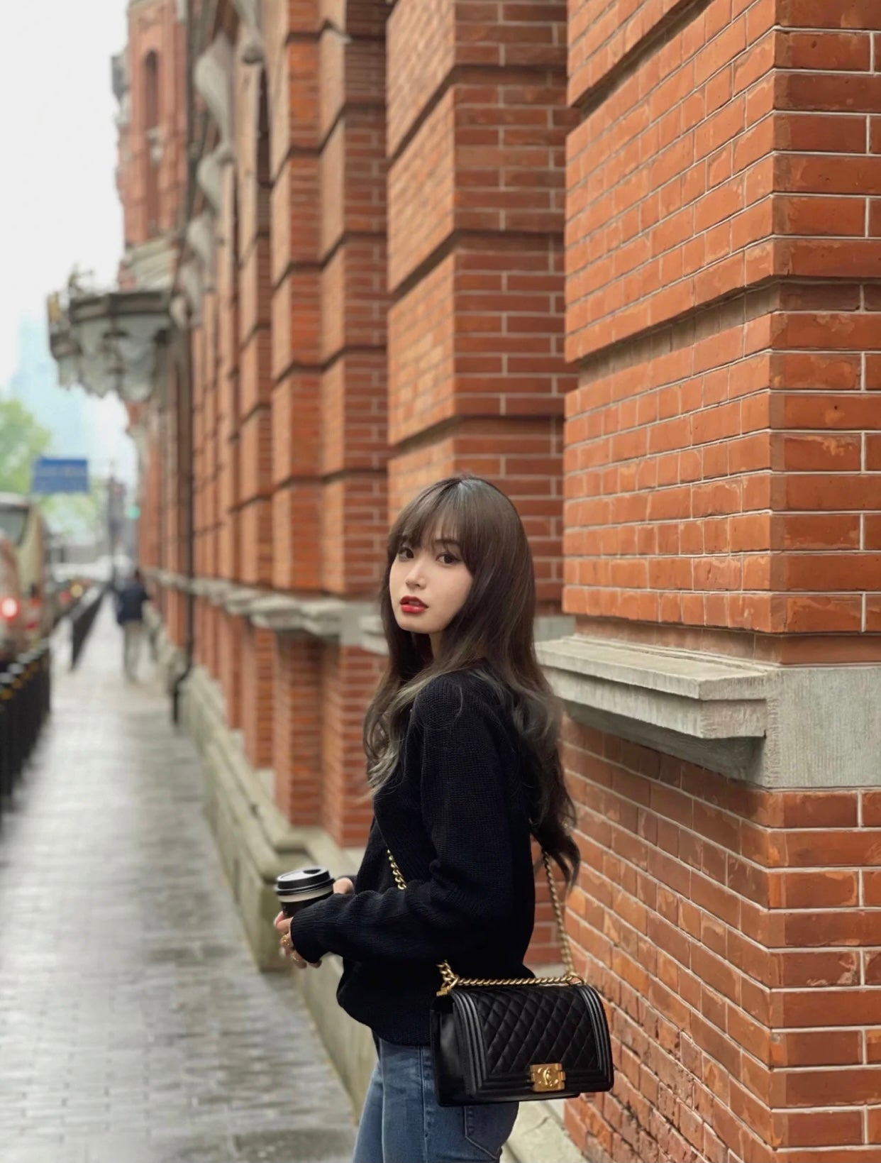 熱銷款 小香家-𝙻𝚎𝚋𝚘𝚢芯片菱格紋金扣中號 黑色