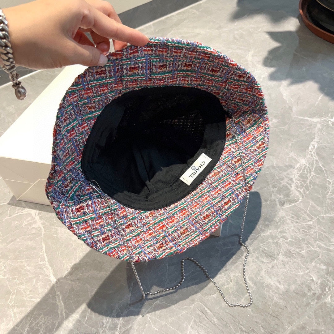 小香家-彩色刺繡漁夫帽 粉色