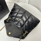 聖Y羅-Loulou Puffer 35cm 絎縫小羊皮雲朵包 黑色金扣