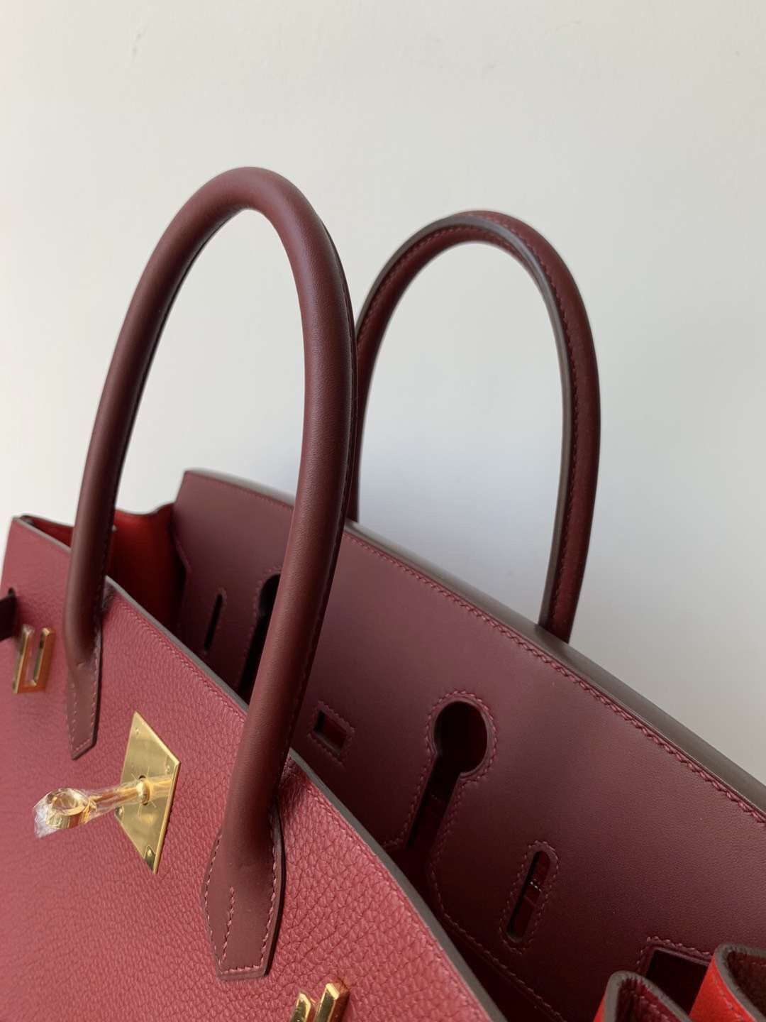 小愛款-Birkin 30 Touch TCsombrero rougeH 愛馬仕紅 金扣
