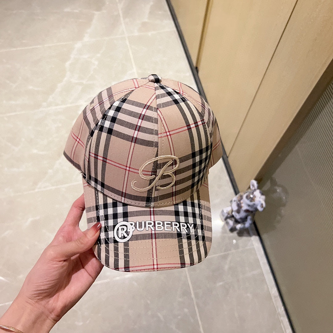 巴B家-2023春夏新款 刺繡棒球帽 米色