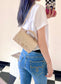 小香家-2023春夏新款 CF手提包 20CM 杏色 上身圖