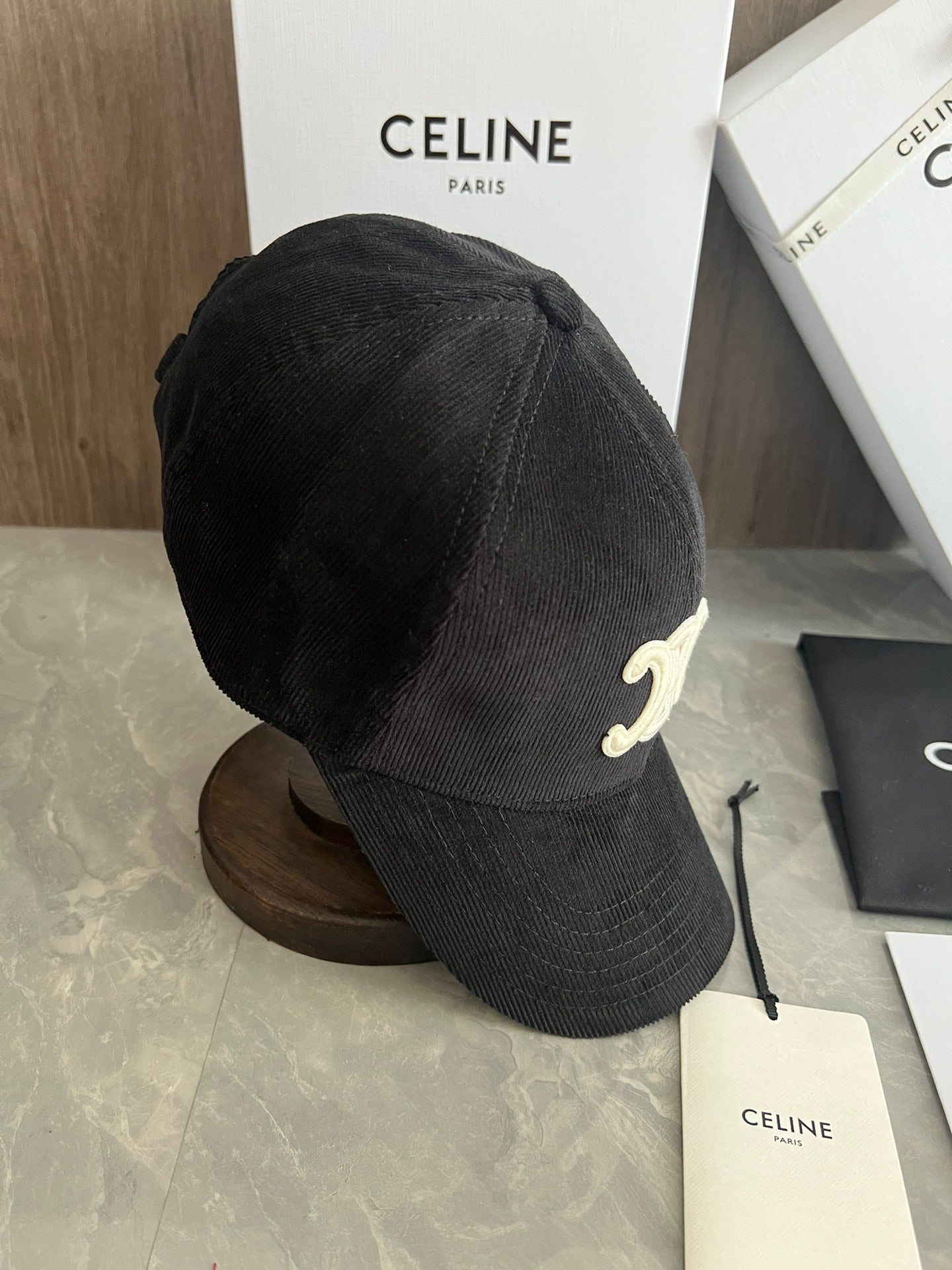 熱銷款 賽C家-燈芯絨凱旋標棒球帽 黑色