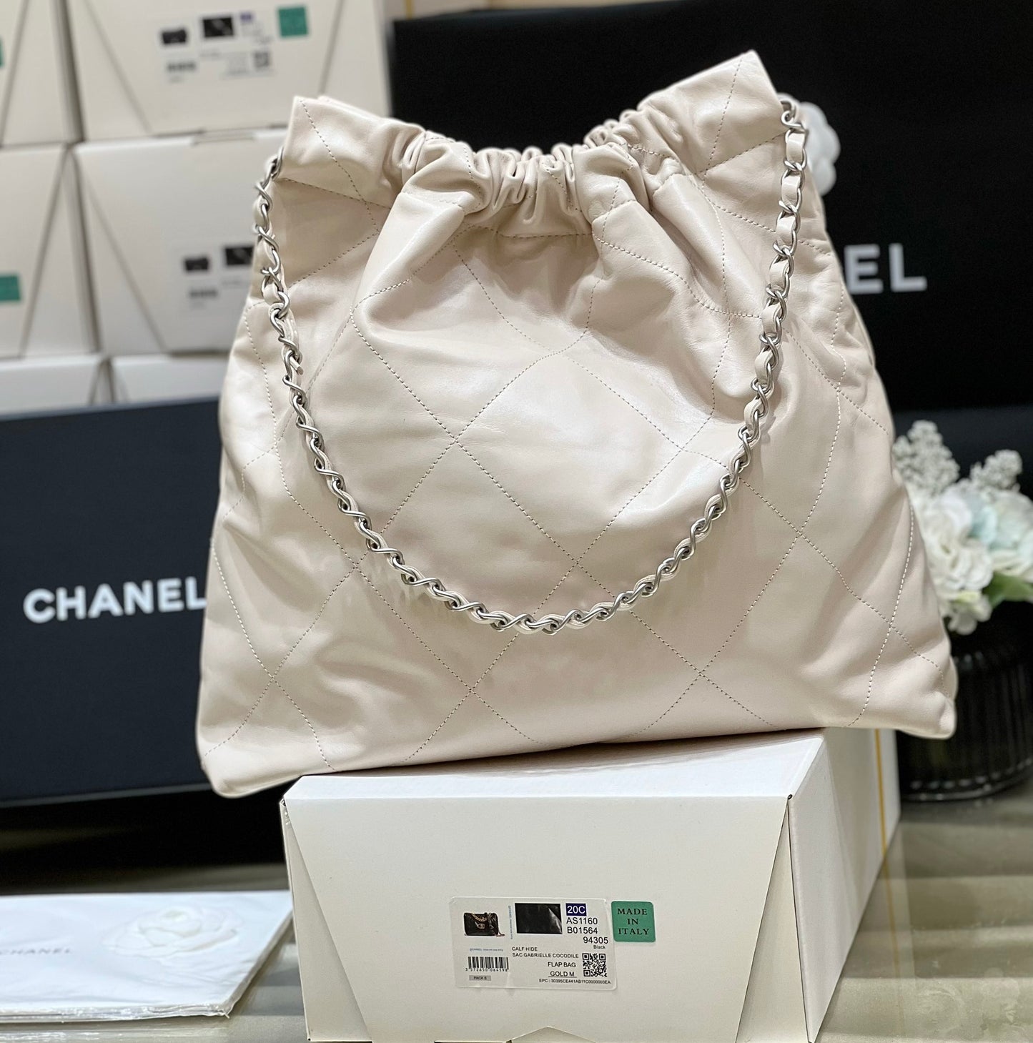 小香家-2023春夏新款 22BAG 小號 米白色