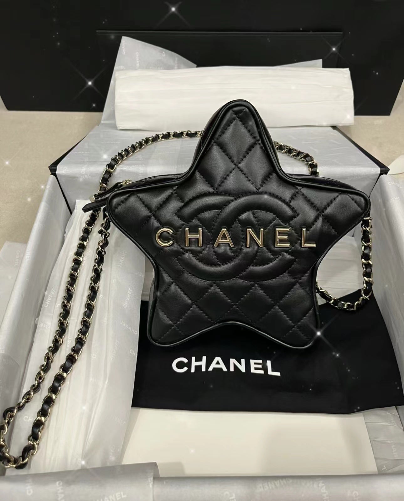 小香家-Chanel 24c 早春度假系列限量版 星星包 黑色