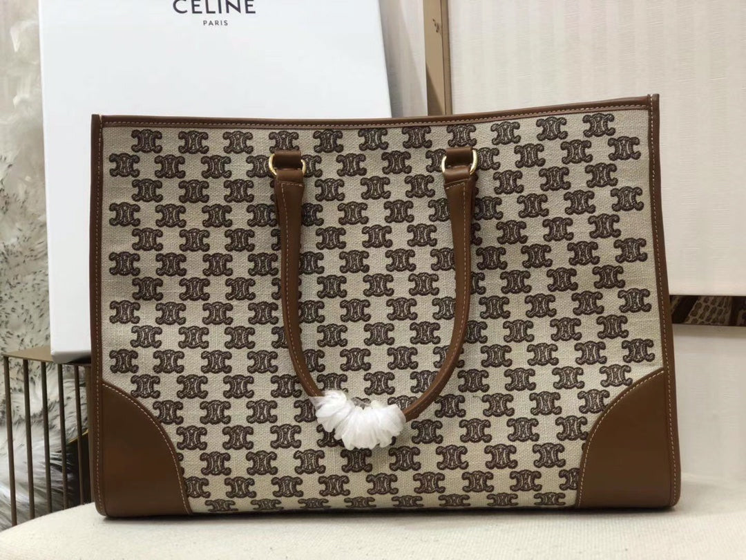 賽C家-E CABAS TRIOMPHE TOTE 托特包 咖色