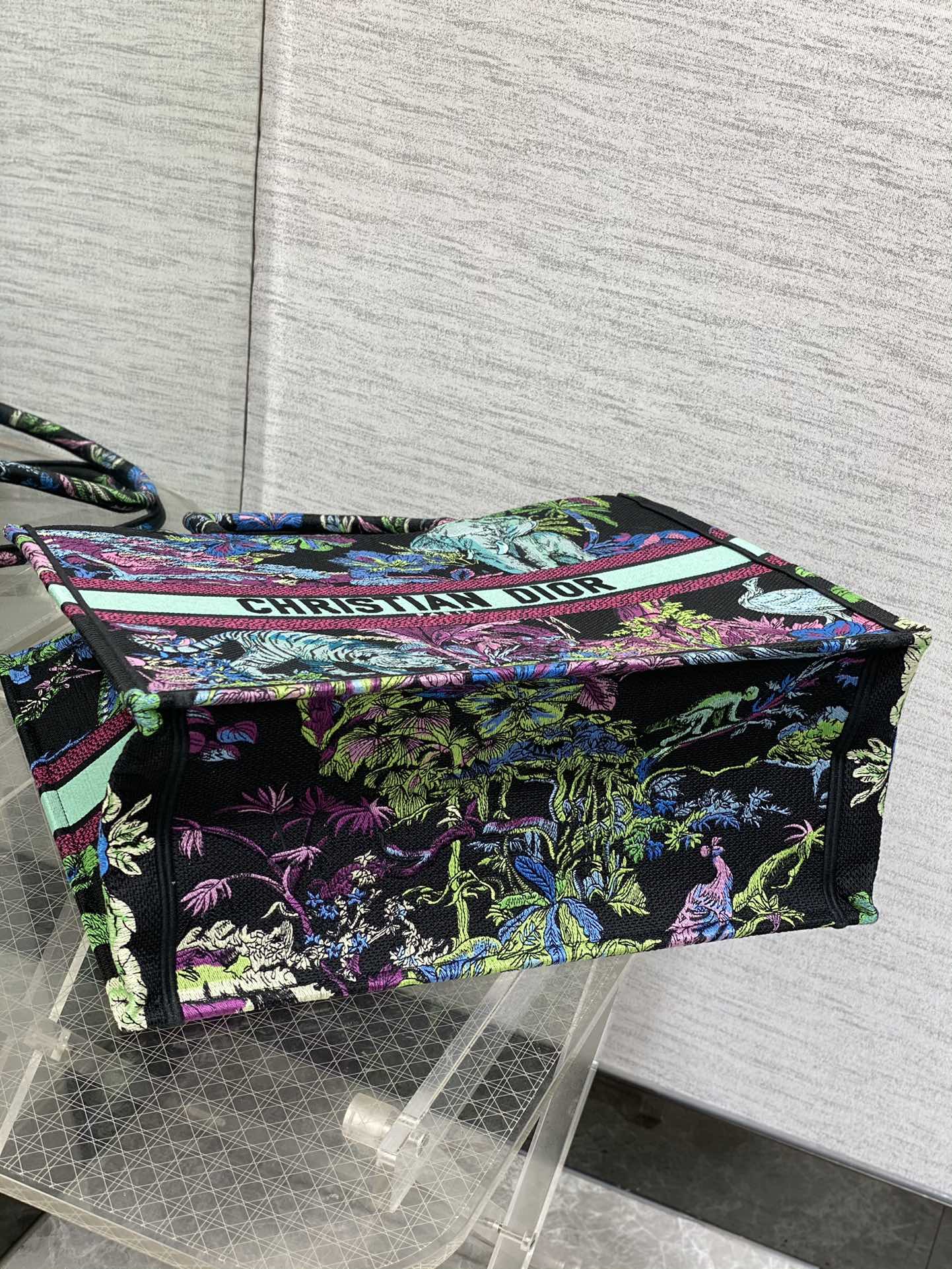 迪D家-Book Tote 2023春夏系列 動物園藍綠色 大號