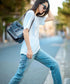 熱銷款 聖Y羅-Niki 28cm 牛皮 黑色古銀鏈 上身圖