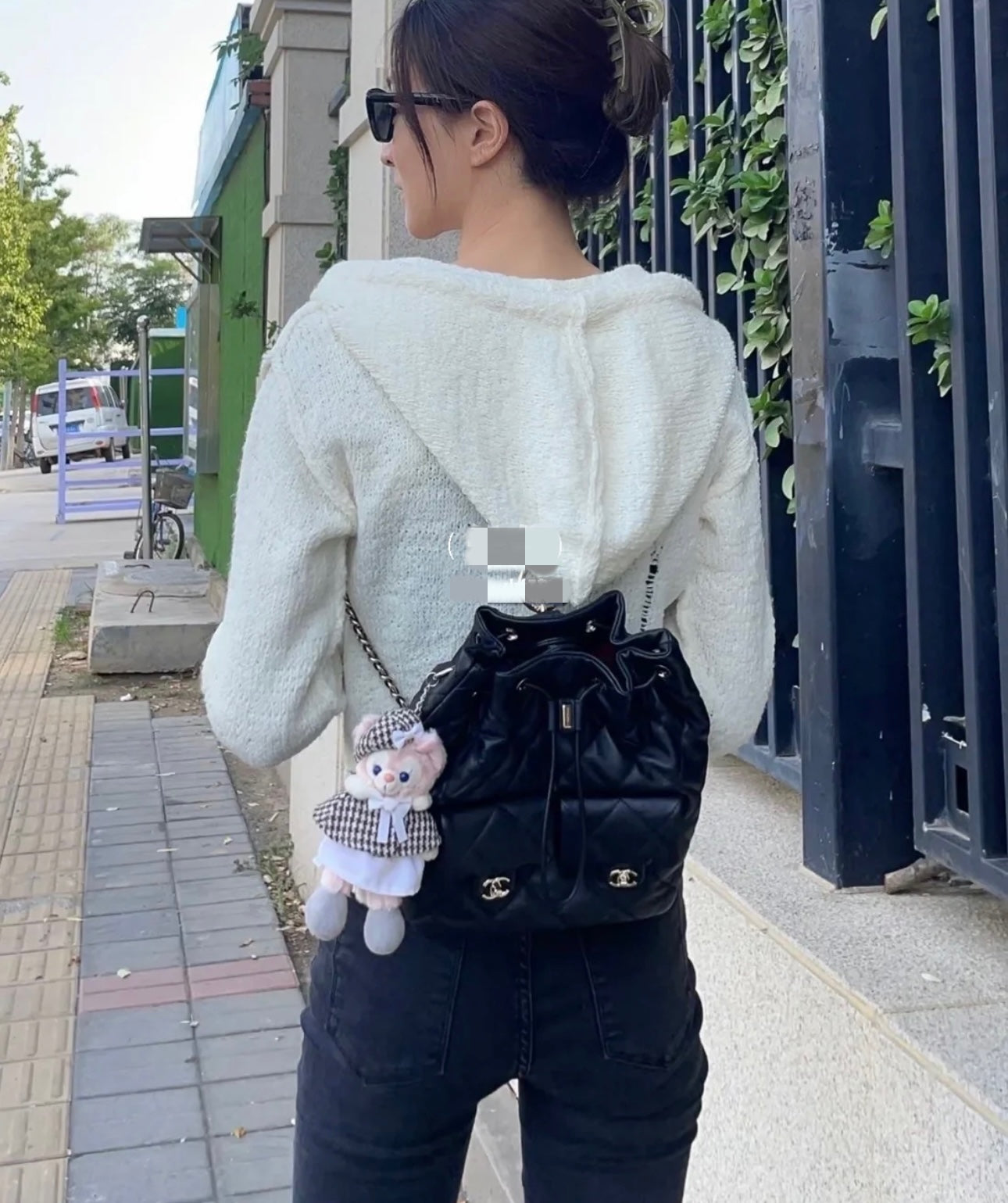 小香家-Chanel 23B 雙肩包背包 黑色