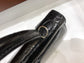 小愛款-Birkin 25 美洲方塊鱷魚 黑色 銀扣