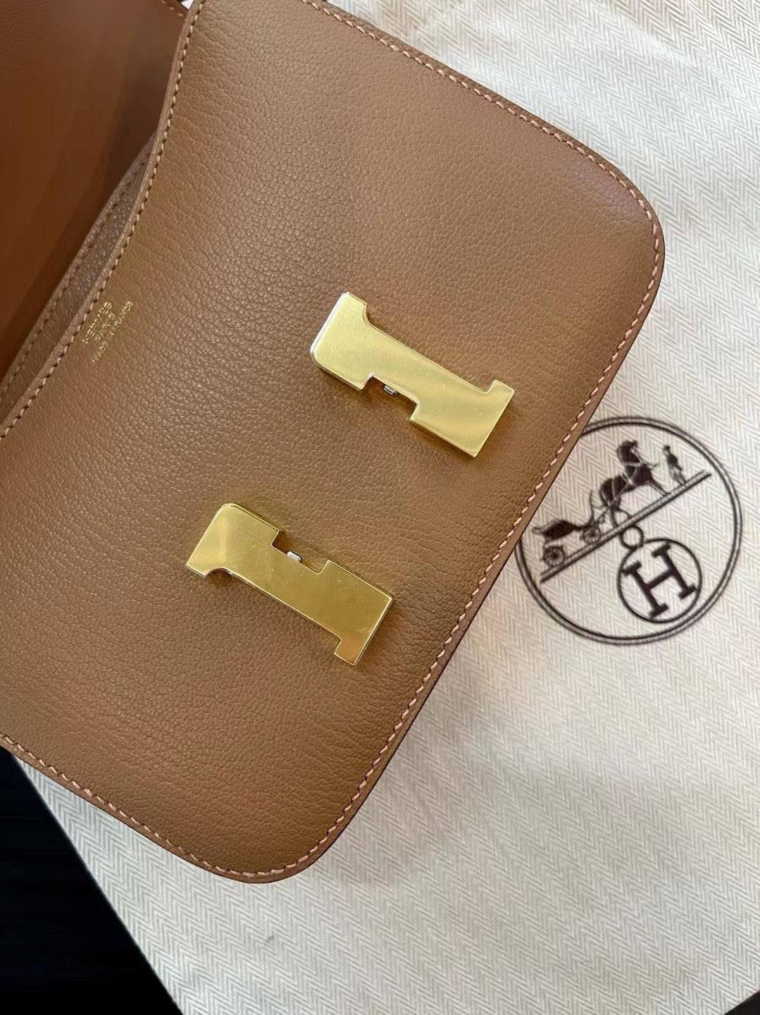 小愛款-Constance 19 epsom Mini 2J雀木色 Z刻 金扣