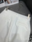 穆M家-2404 24SS春夏新款短褲字母金屬扣環裝飾 白色