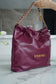 小香家-2023春夏新款 22BAG 中號 酒紅色
