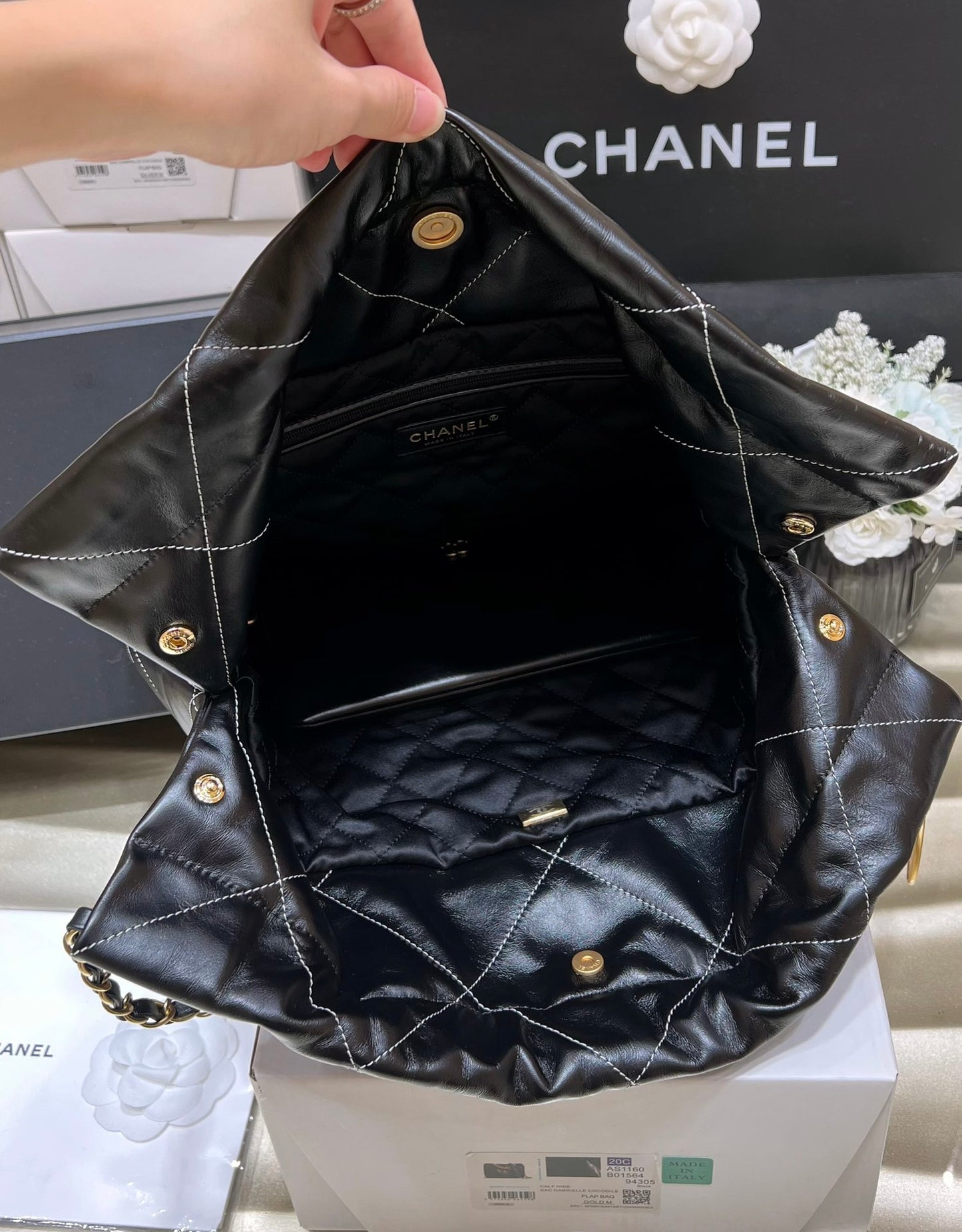 小香家-2023早春度假系列 22Bag 中號 黑色
