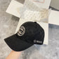 古G家-2024新款 重工刺繡Logo棒球帽 黑色