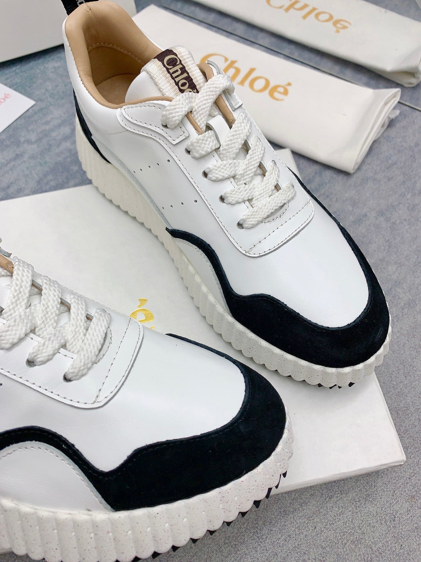 克羅C-Nama sneaker彩虹系列 運動鞋 白黑色
