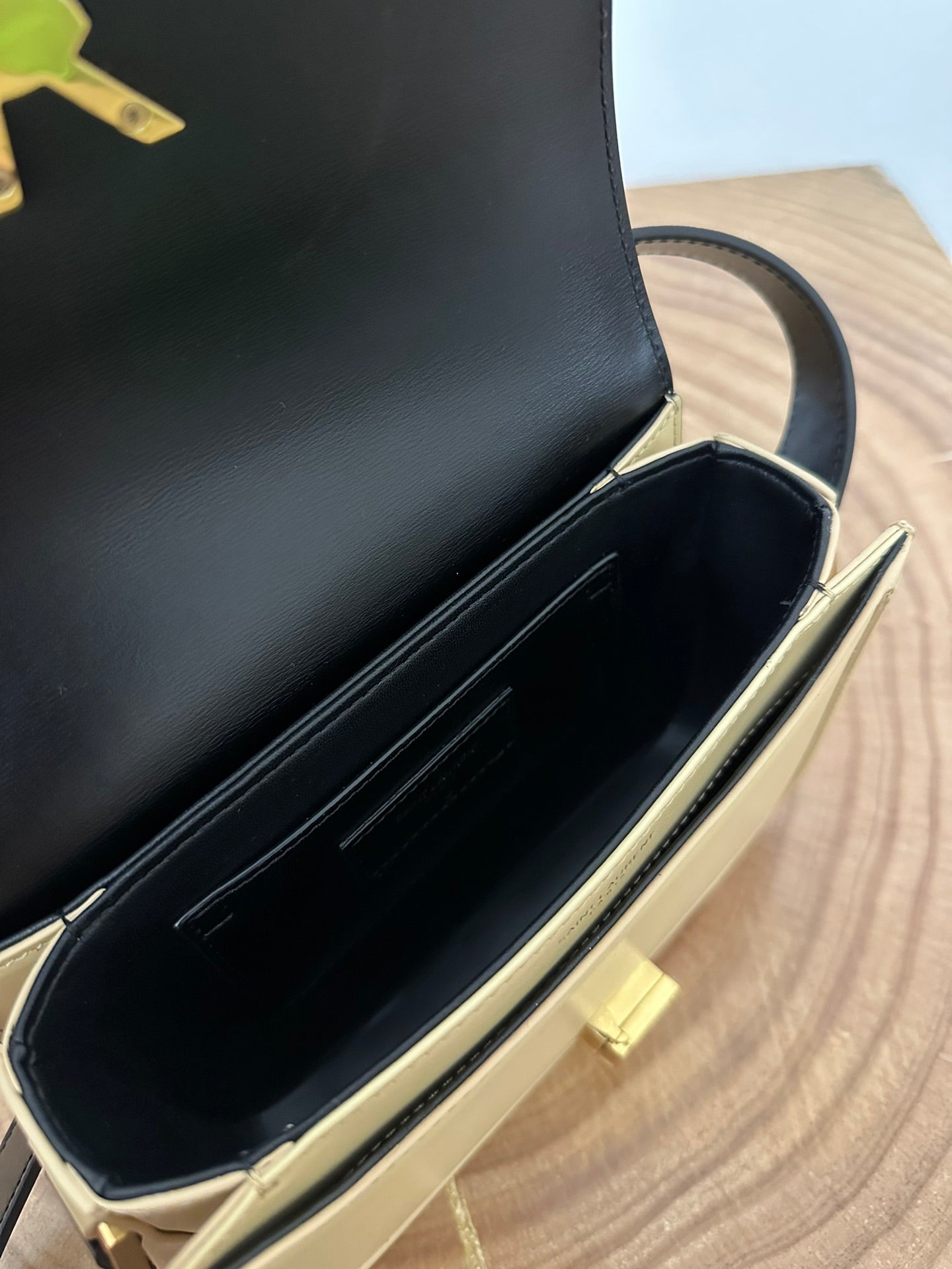 聖Y羅-BOX SAINT LAURENT 豆腐包 小號 黑拚杏色