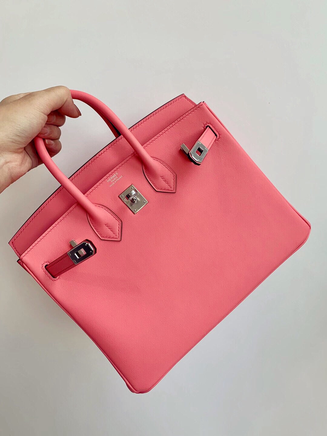 小愛款-Birkin 25  Swift 粉色 銀扣