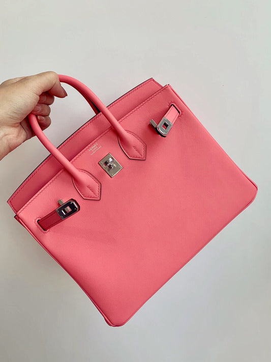 小愛款-Birkin 25 Swift 粉色 銀扣