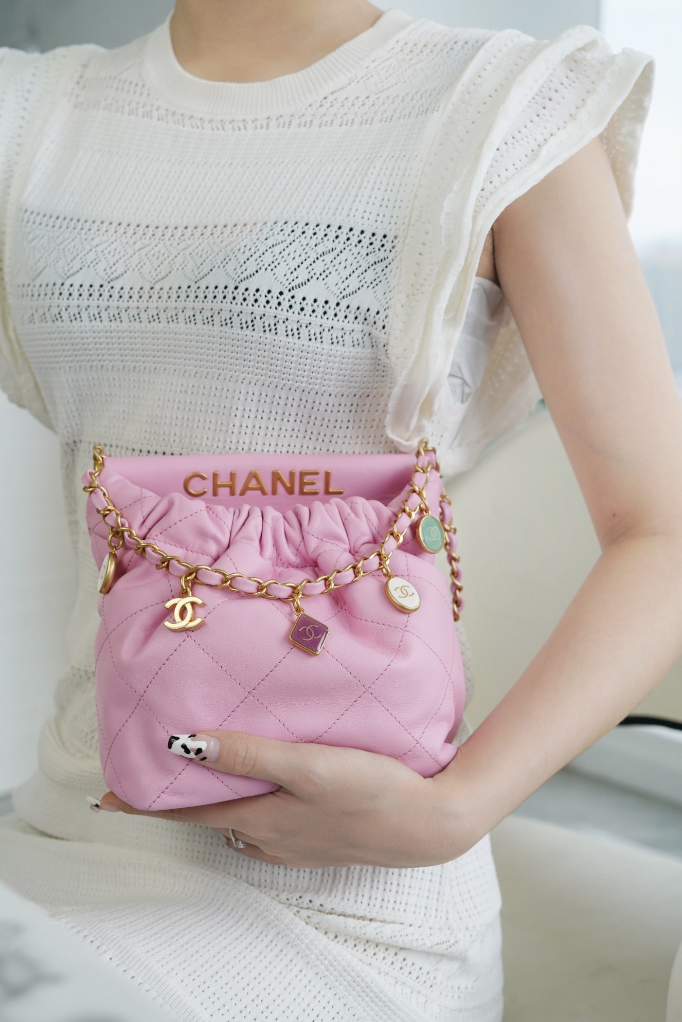 小香家-春夏新款 Chanel 23p 22號手袋 粉色