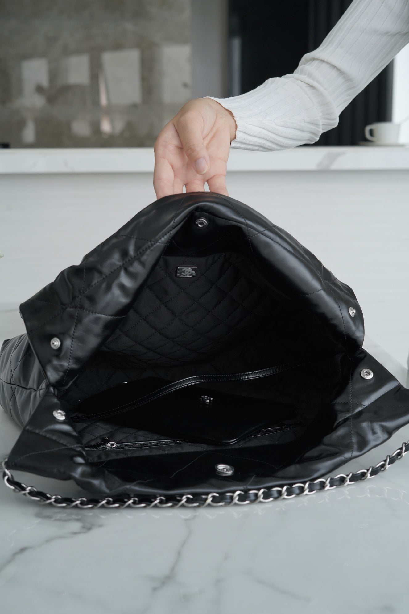 小香家-22P 22Bag 中號 黑色銀扣