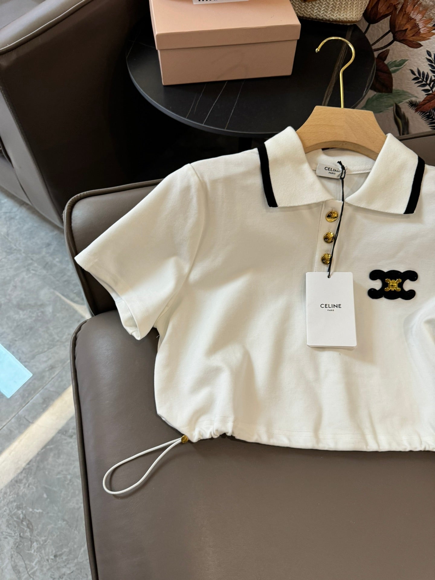 賽C家-2404 短袖polo衫套裝 白色