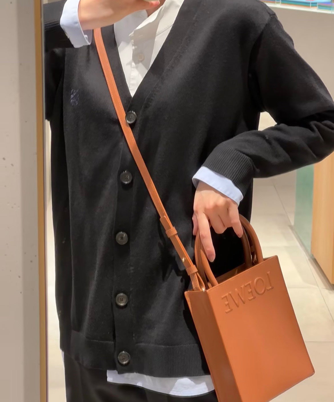 羅L威-Standard A5 Tote手袋 油亮牛皮革 小號 棕色