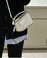 羅L威-粒面牛皮 Puzzle 手袋 Mini 白色