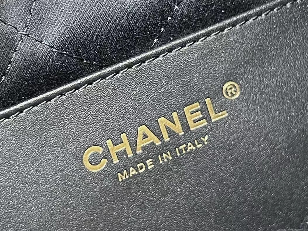 小香家-Chanel 22號手袋 魚子醬皮黑金色 小號