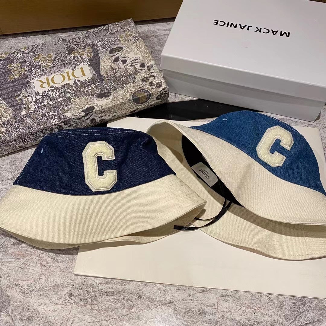 賽C家-2023春夏新款 C牛仔拼接漁夫帽