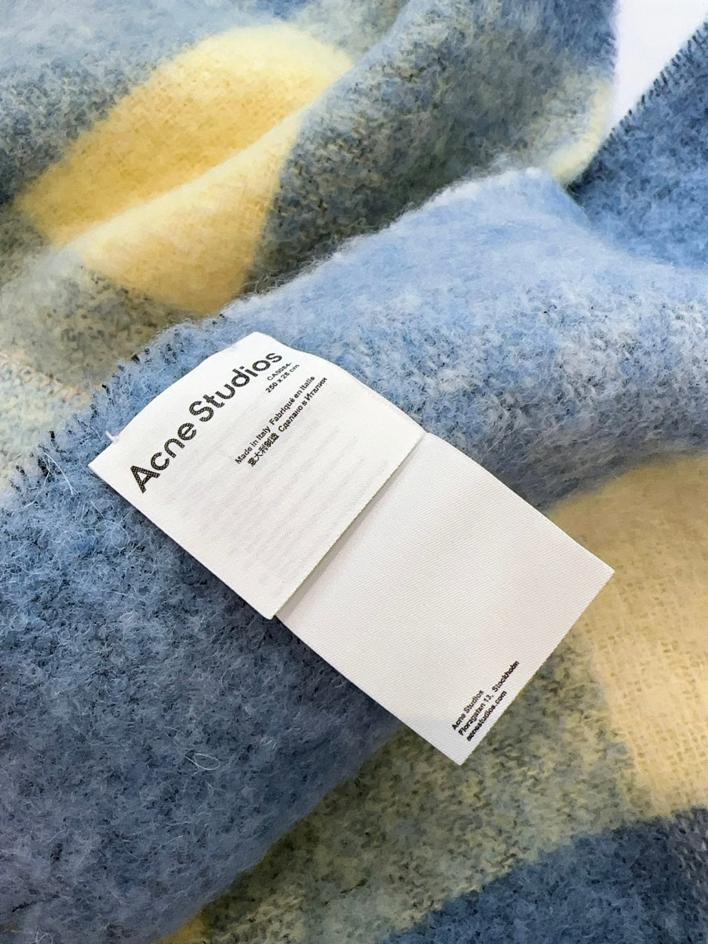 ACNE-2024彩虹圍巾 28*250 藍