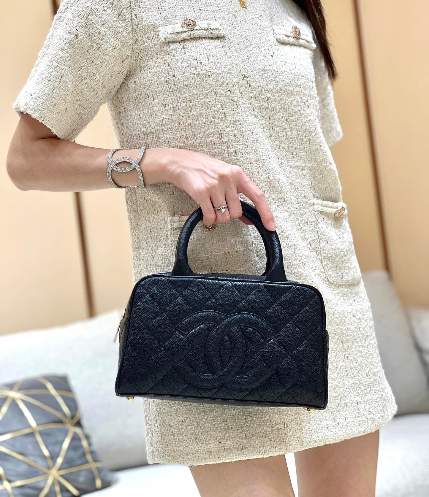 小香家-Chanel Vintage 中古保齡球包 黑色