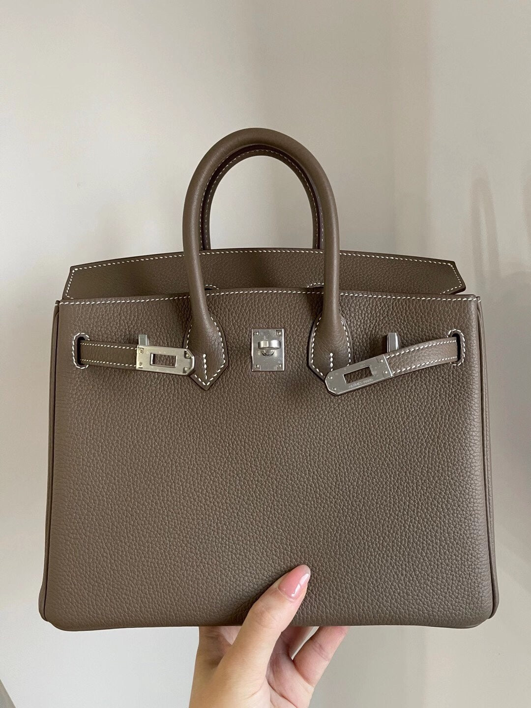 熱銷款 小愛款-Birkin 25 Togo 大象灰 銀扣