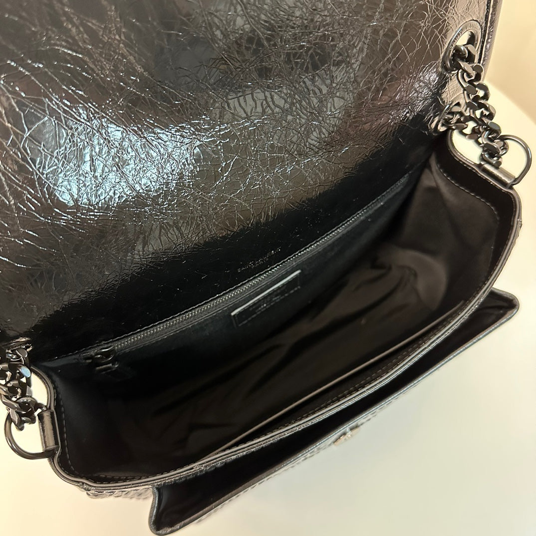 聖Y羅-Niki 28cm 牛皮 黑色黑鏈