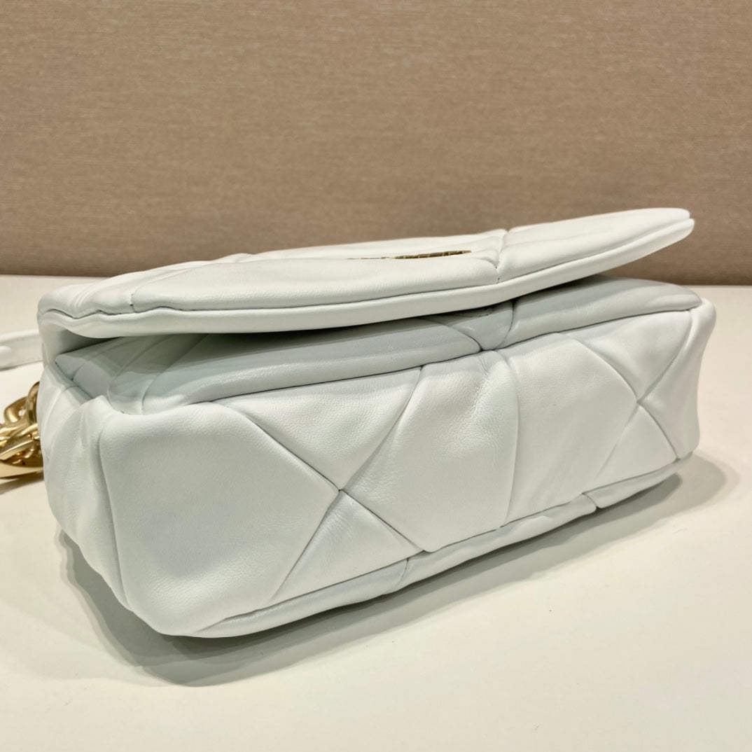 普P家-System羊革單肩包 白色 24CM