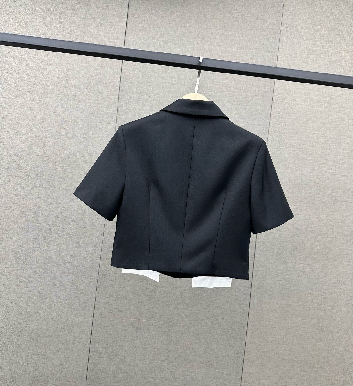 穆M家-2404 冷淡風短款西裝套裝 黑色