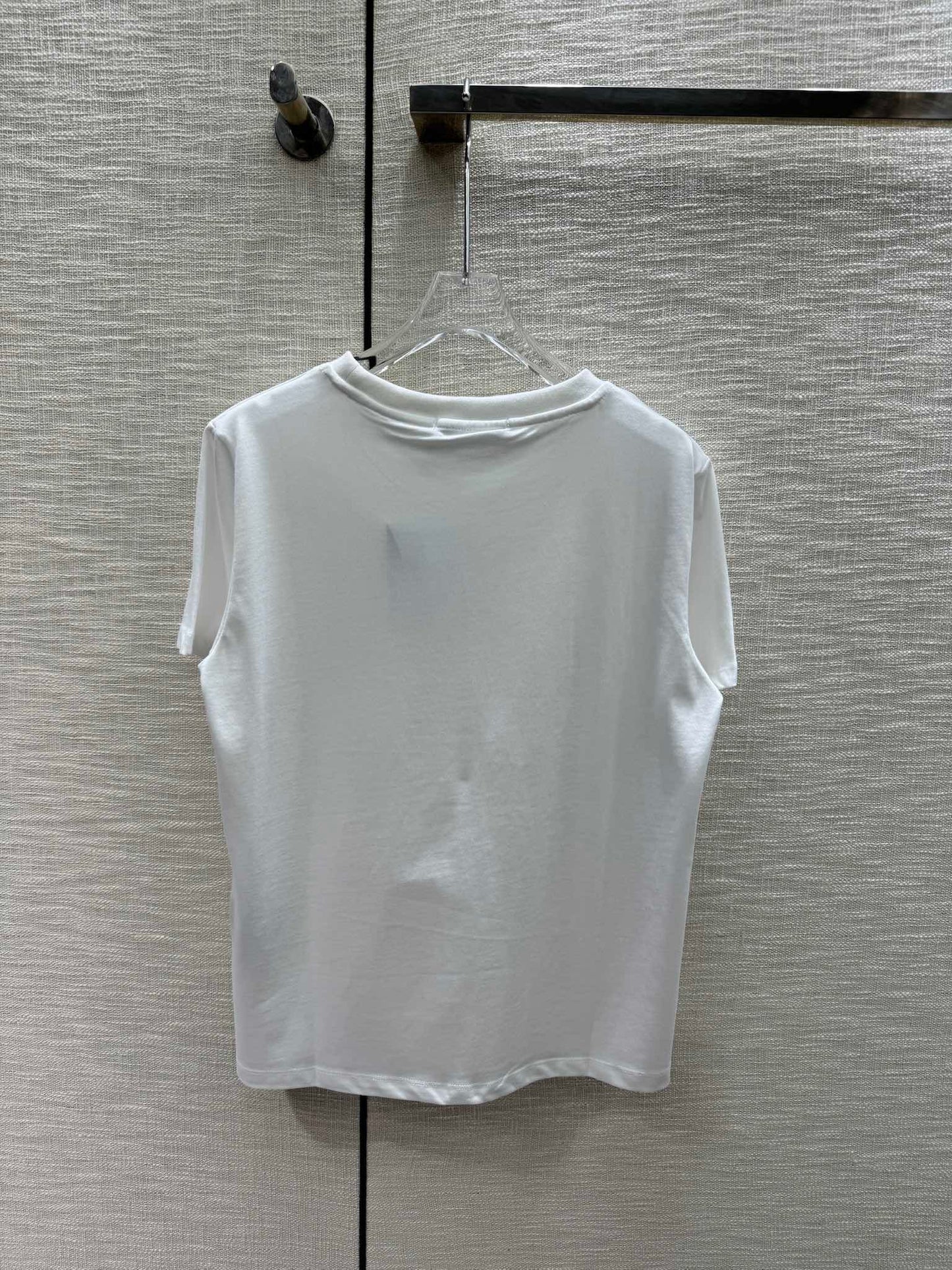 迪D家-2403 24早春最新發泡印花TEE 白色