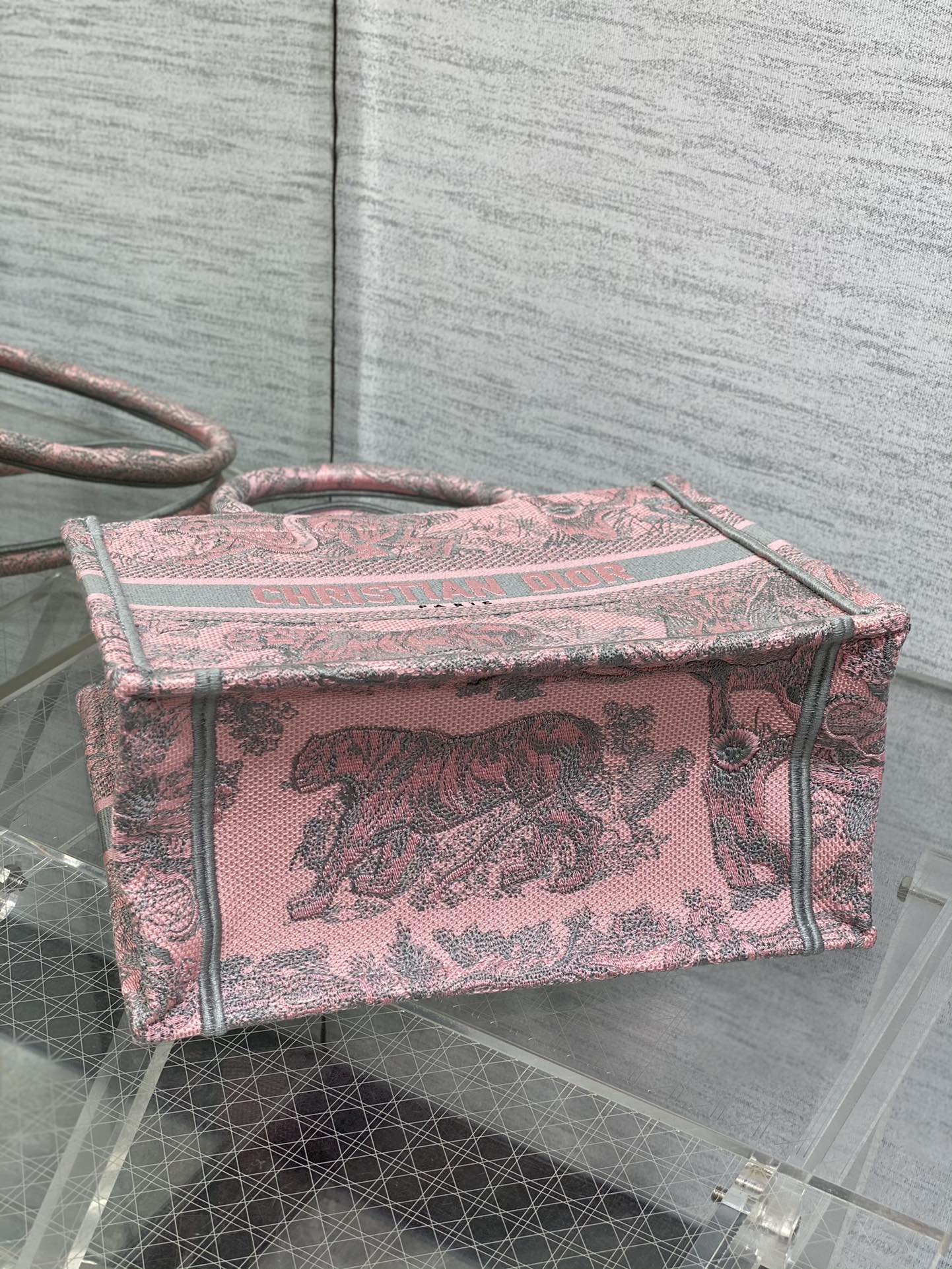 迪D家-Book Tote 2023春夏系列 動物園茹伊灰粉 小號