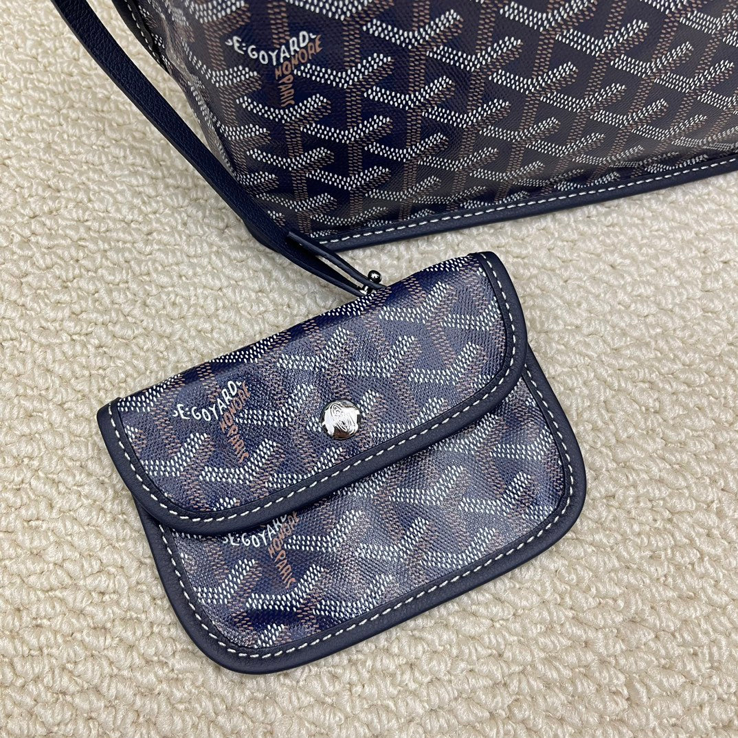 戈G家-Anjou Mini 手提雙面包 深藍色