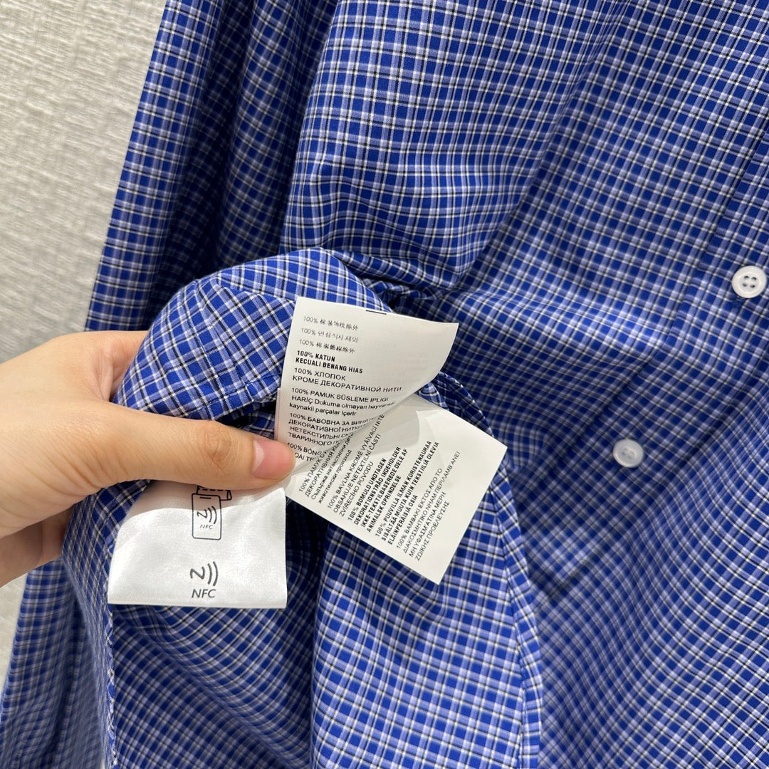 穆M家-2404 24春夏新品本季最火格紋襯衫
