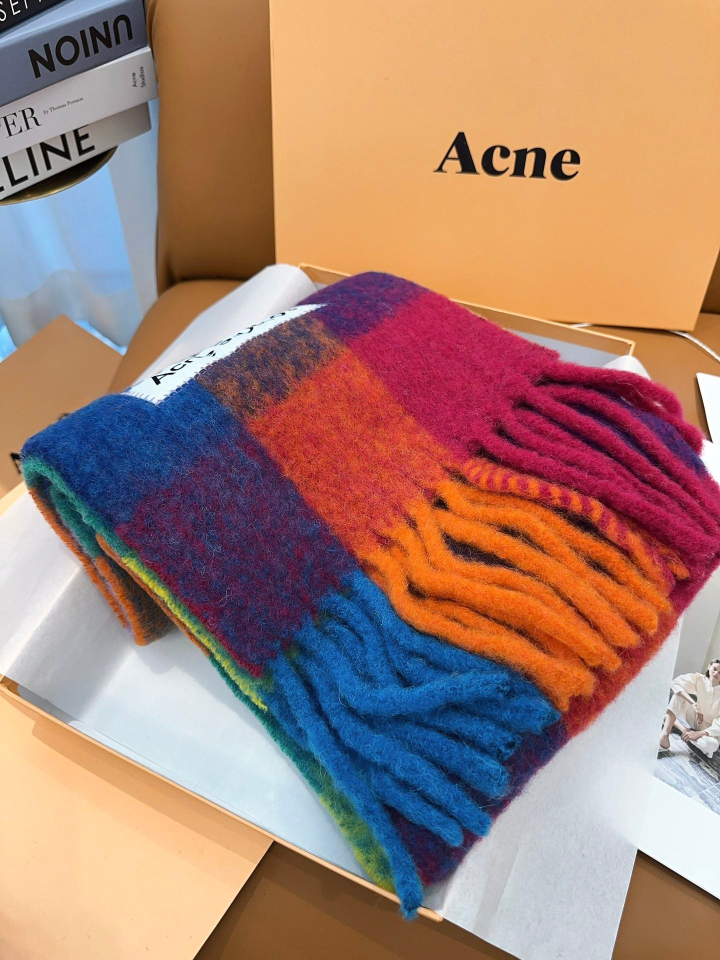 ACNE-2024彩虹圍巾 28*250