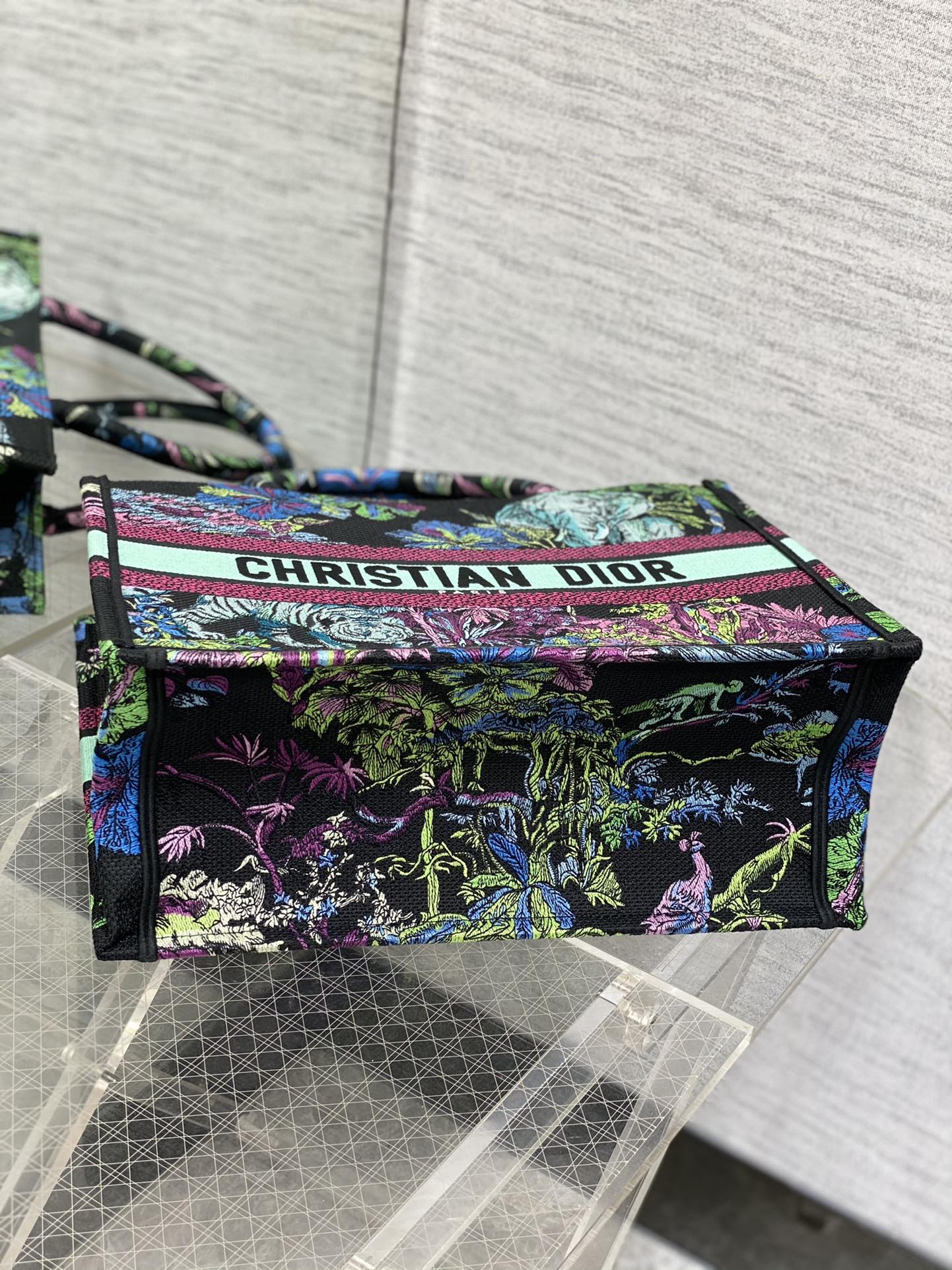 迪D家-Book Tote 2023春夏系列 動物園藍綠色 中號