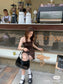 小香家-2023春夏新款 坡跟系列 羊皮涼鞋 黑色