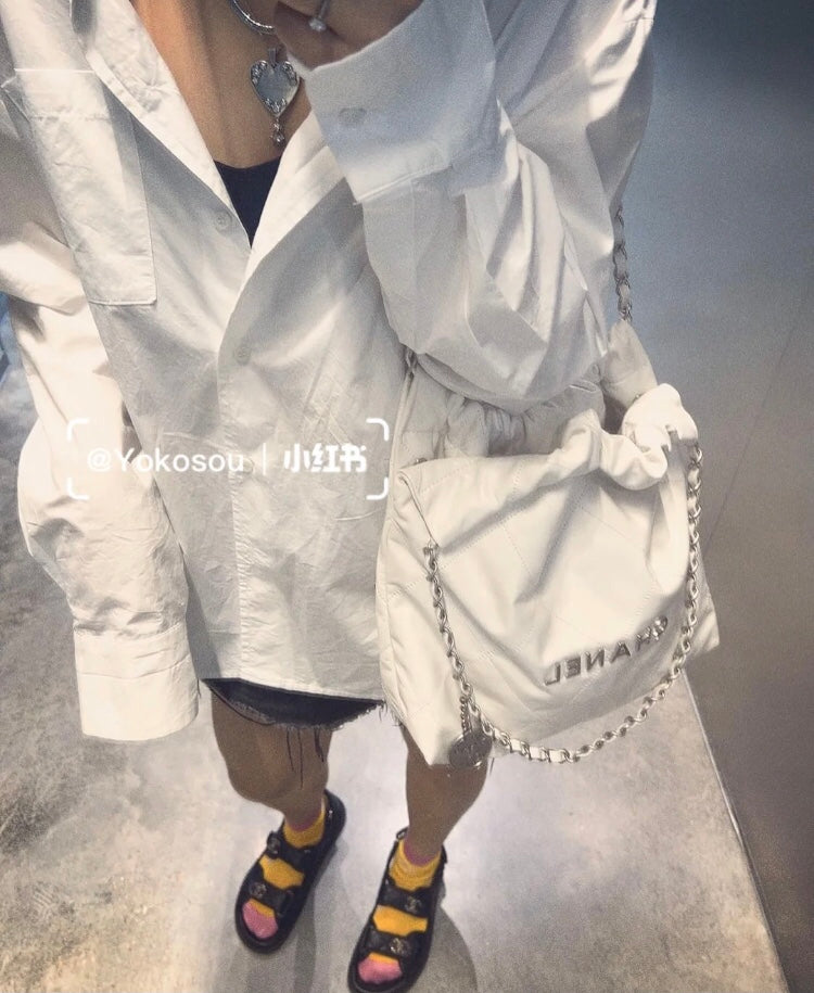 小香家-22BAG 小號 白色 上身圖