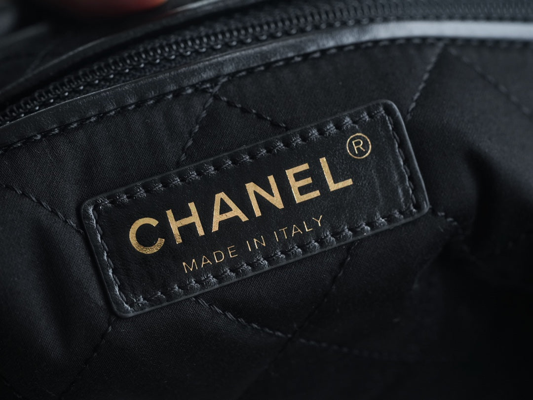 小香家-Chanel 22號手袋 黑金色大號