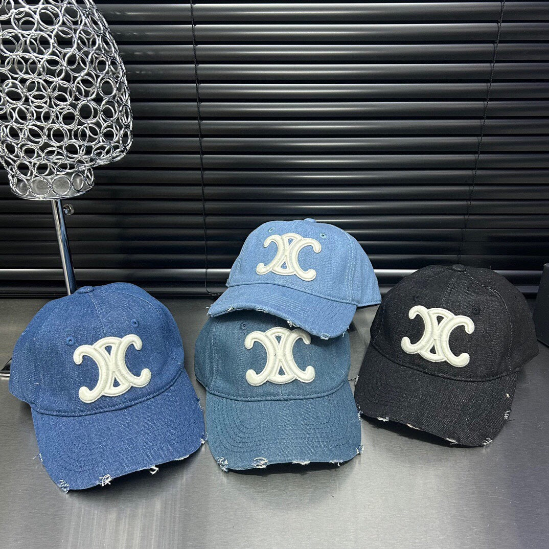 賽C家-新款破洞水洗棒球帽 男女同款
