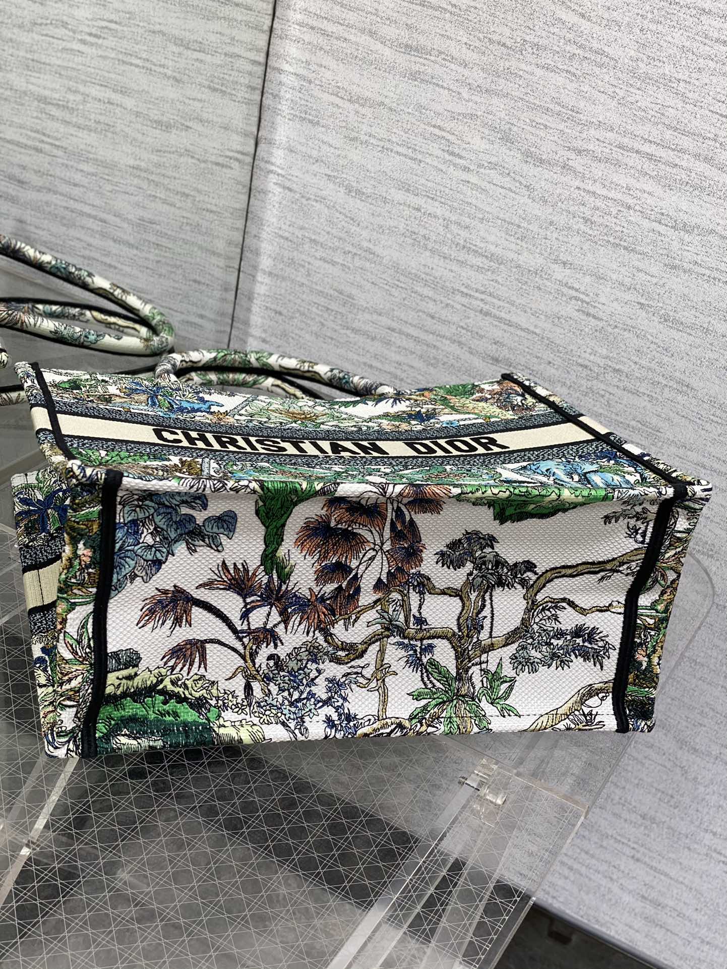 迪D家-Book Tote 2023春夏系列 浪漫花刺繡 中號