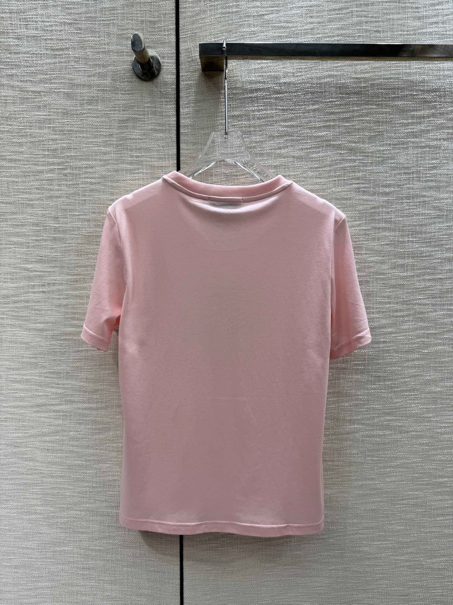 賽C家-2403 愛心字母刺繡TEE 粉色