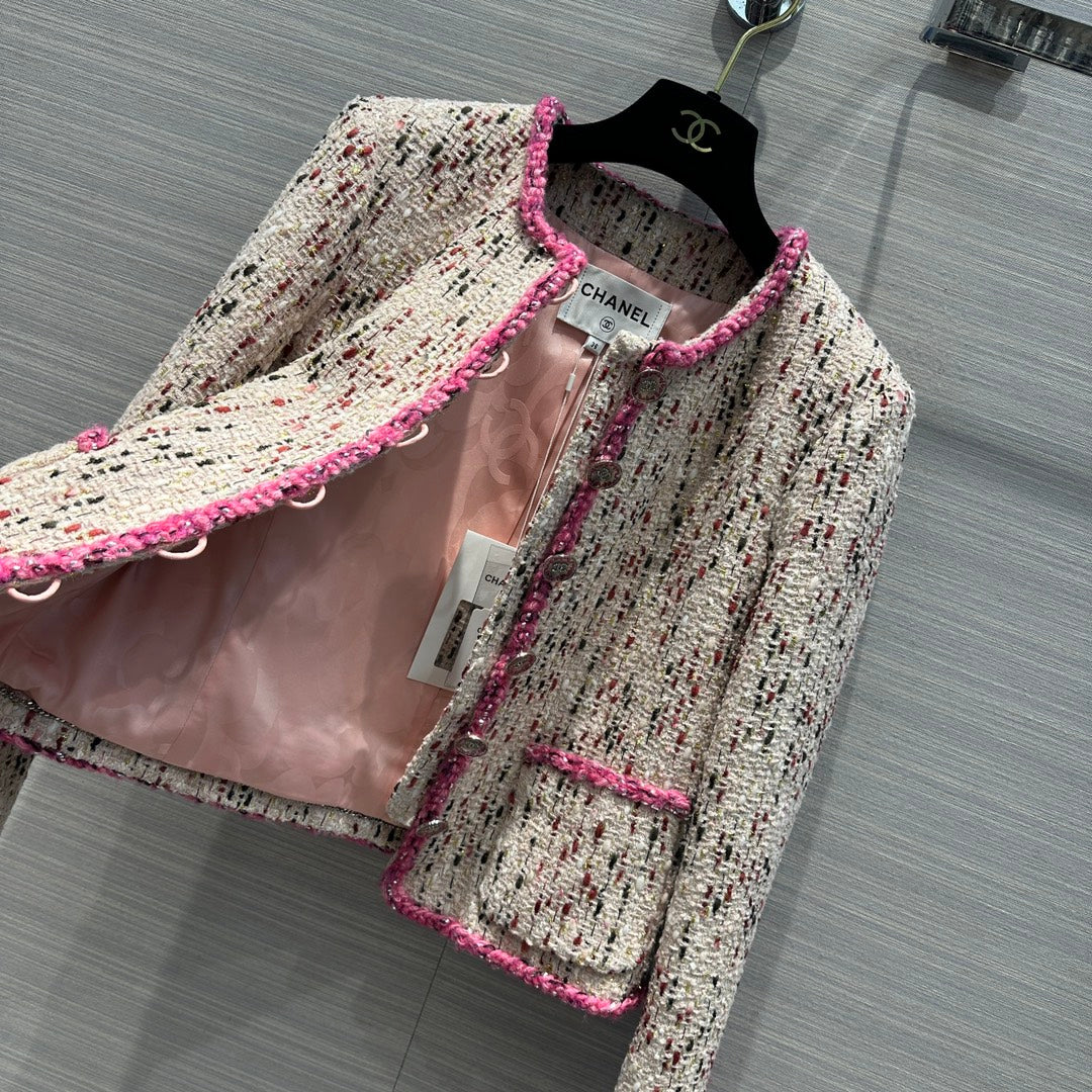 小香家-2403 24早春新品短撞色邊小外套