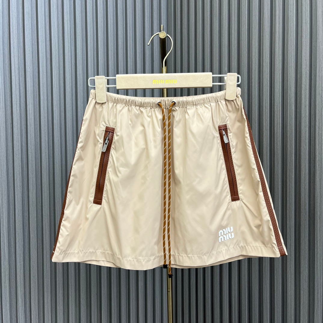 穆M家-2404 24新品薄款尼龍連帽套裝 卡其色